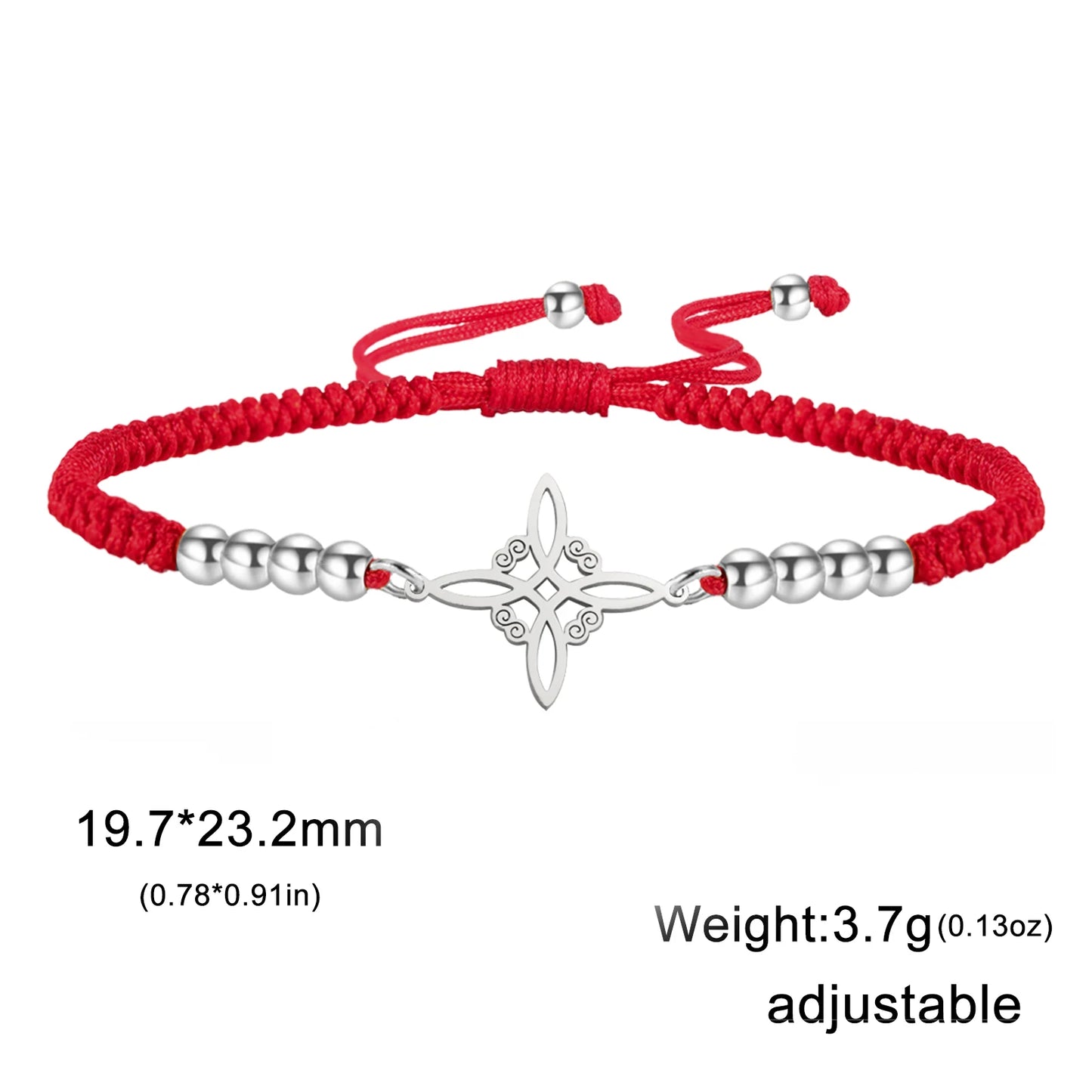 COOLTIME Colorful Rope Witch Knot Bracelet Adjustable Weaving Handmade Rope Amulet Bracelet Jewelry Birthday Gift Wholesale