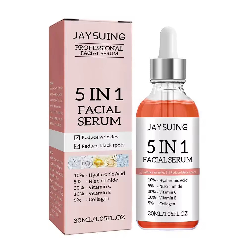 Sérum facial 5 en 1 con vitamina C y ácido hialurónico