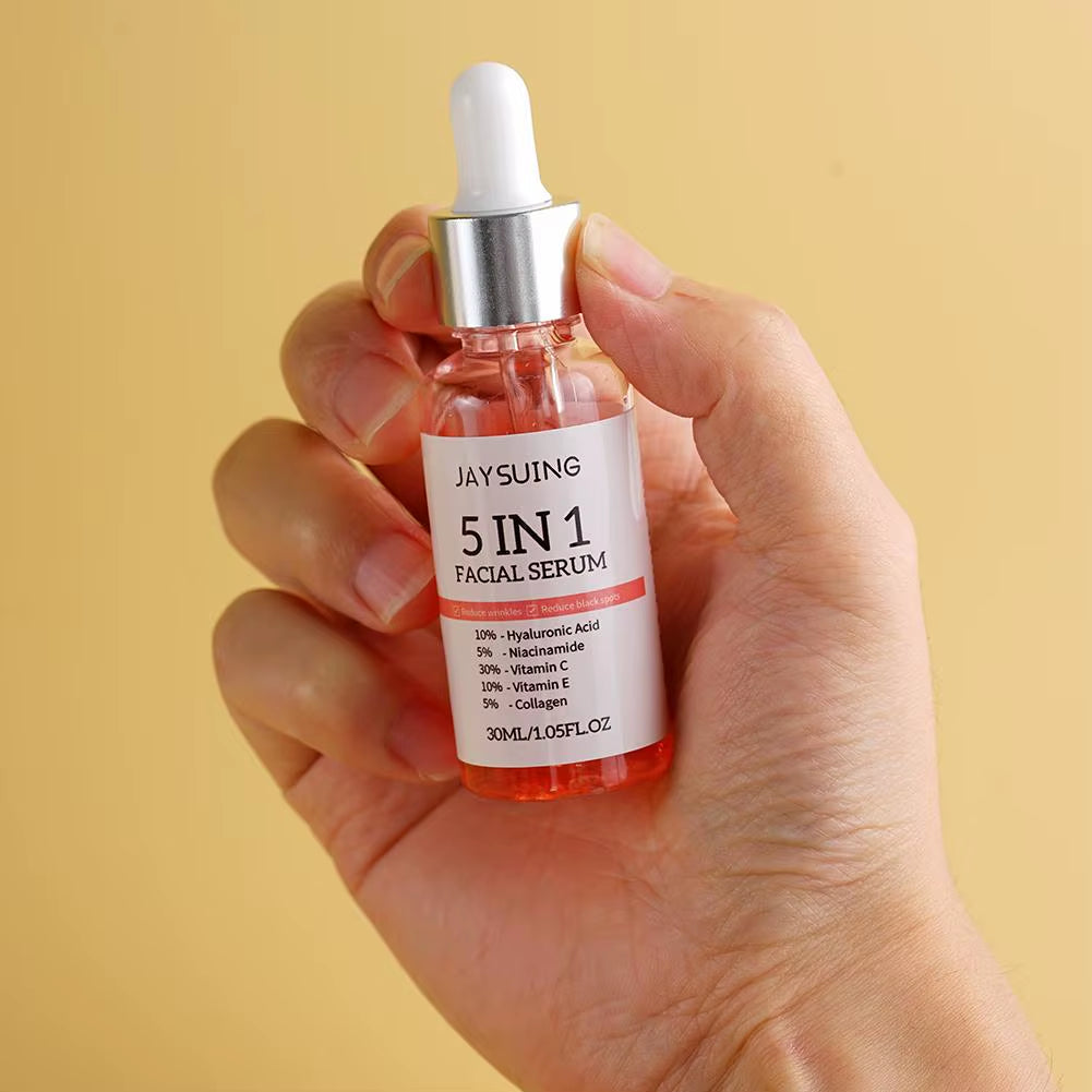 Sérum facial 5 en 1 con vitamina C y ácido hialurónico