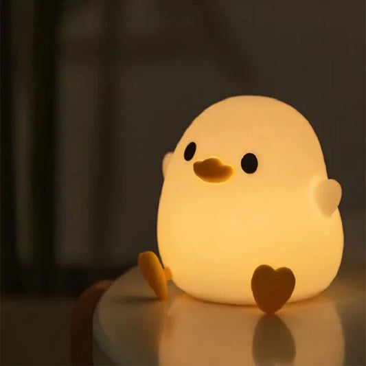 Cute Axolotl Night Light Silicone Nursery Sleeping Lamp Touch Control Nightlights USB Rechargeable Table Lamp for Child