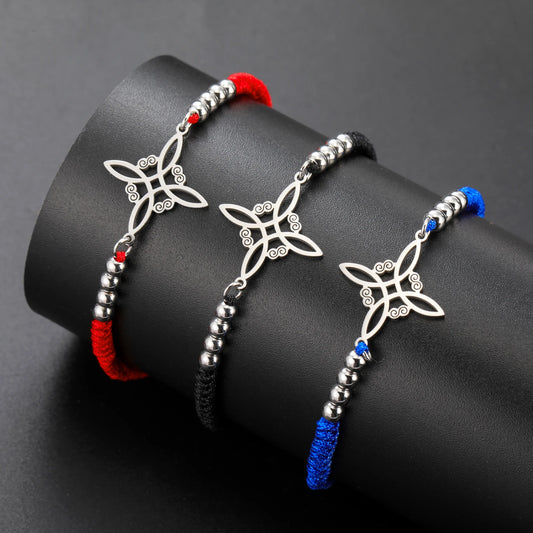 COOLTIME Colorful Rope Witch Knot Bracelet Adjustable Weaving Handmade Rope Amulet Bracelet Jewelry Birthday Gift Wholesale