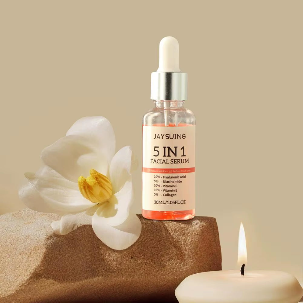Sérum facial 5 en 1 con vitamina C y ácido hialurónico