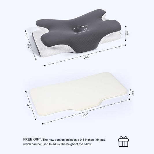 Vipfree Cooling Soft Neck Pillows, Ergonomic Memory Foam Cervical Pillows, Cervical Support & Relieves Neck & Relief Shoulder Pain, Mother'S Day Gift