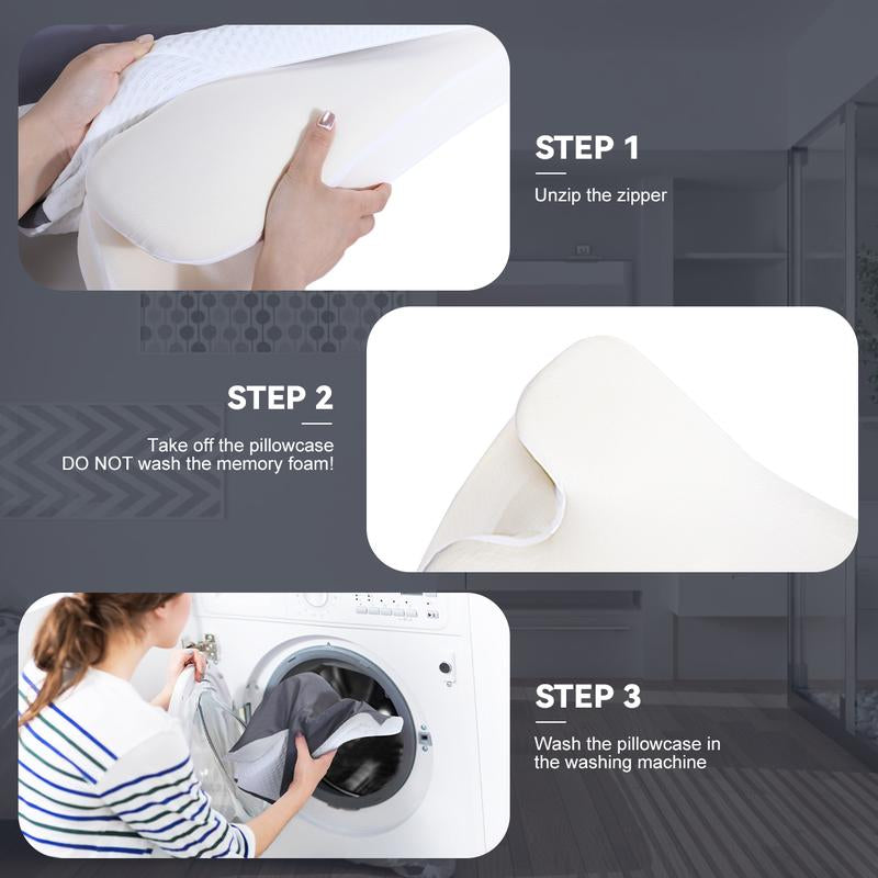Vipfree Cooling Soft Neck Pillows, Ergonomic Memory Foam Cervical Pillows, Cervical Support & Relieves Neck & Relief Shoulder Pain, Mother'S Day Gift